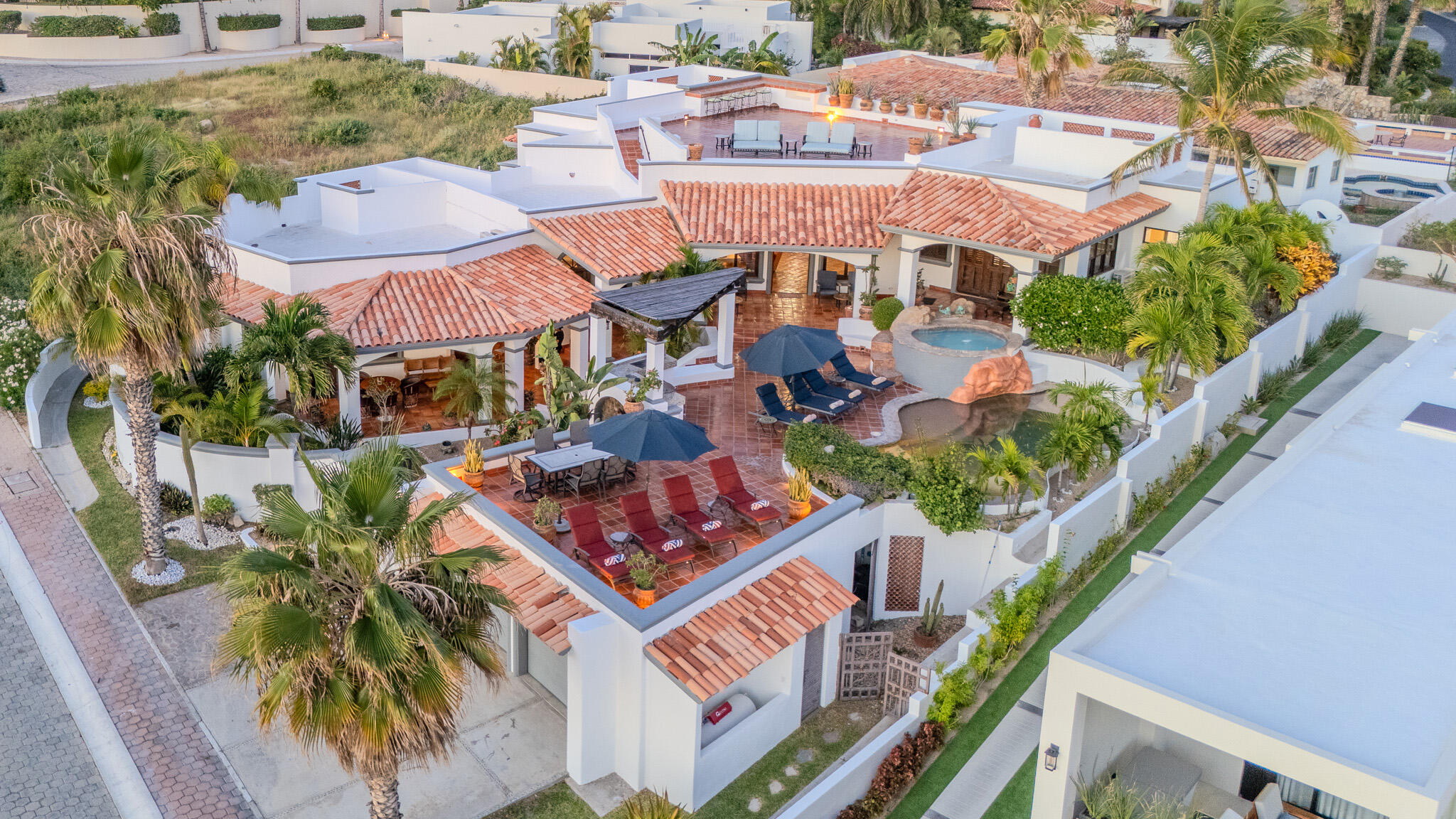 Los Cabos Cabo Colorado Discover modern luxury in this exquisitely designed home, built in 2020 and nestled within the exclusive, beachfront, private gated community of Cabo Colorado in San José del Cabo—just 2 miles from Palmilla Beach. Enjoy the convenience of living just steps from a stunning, sandy private beach within the community.With a striking contemporary aesthetic, this residence features gleaming white marble floors, beautifully appointed marble bathrooms, and captivating ocean for sale