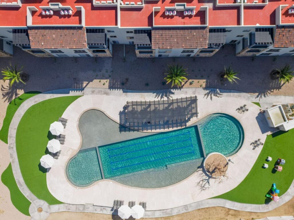 Los Cabos Dunna Welcome to Dunna - A New Standard of Luxury in Cabo. More than a residence, Dunna is a vibrant, fully integrated community where luxury, culture, and recreation converge. Designed by renowned architect Sordo Madaleno, this visionary development seamlessly blends timeless elegance with natural tranquility, offering meticulously crafted residences and garden villas complemented by world-class amenities. Elevated Living, Unmatched Experiences Choose from 13 thoughtfully designed floor plans from 2 - 5 bedrooms ranging from 1,475 - 6,458 sq. ft., featuring seamless indoor-outdoor living, elegant finishes, private rooftops, Jacuzzis, and lush garden terraces. Resort-Style AmenitiesEnjoy unparalleled amenities, including:" Infinity pools (Adults-only, Family, Kids & Oasis)" State-of-the-art wellness & fitness center" Luxury spa (sauna, steam, ice baths, massage suites)" Exclusive rooftop lounges & panoramic – 306 Cannes, Cabo Corridor, BS