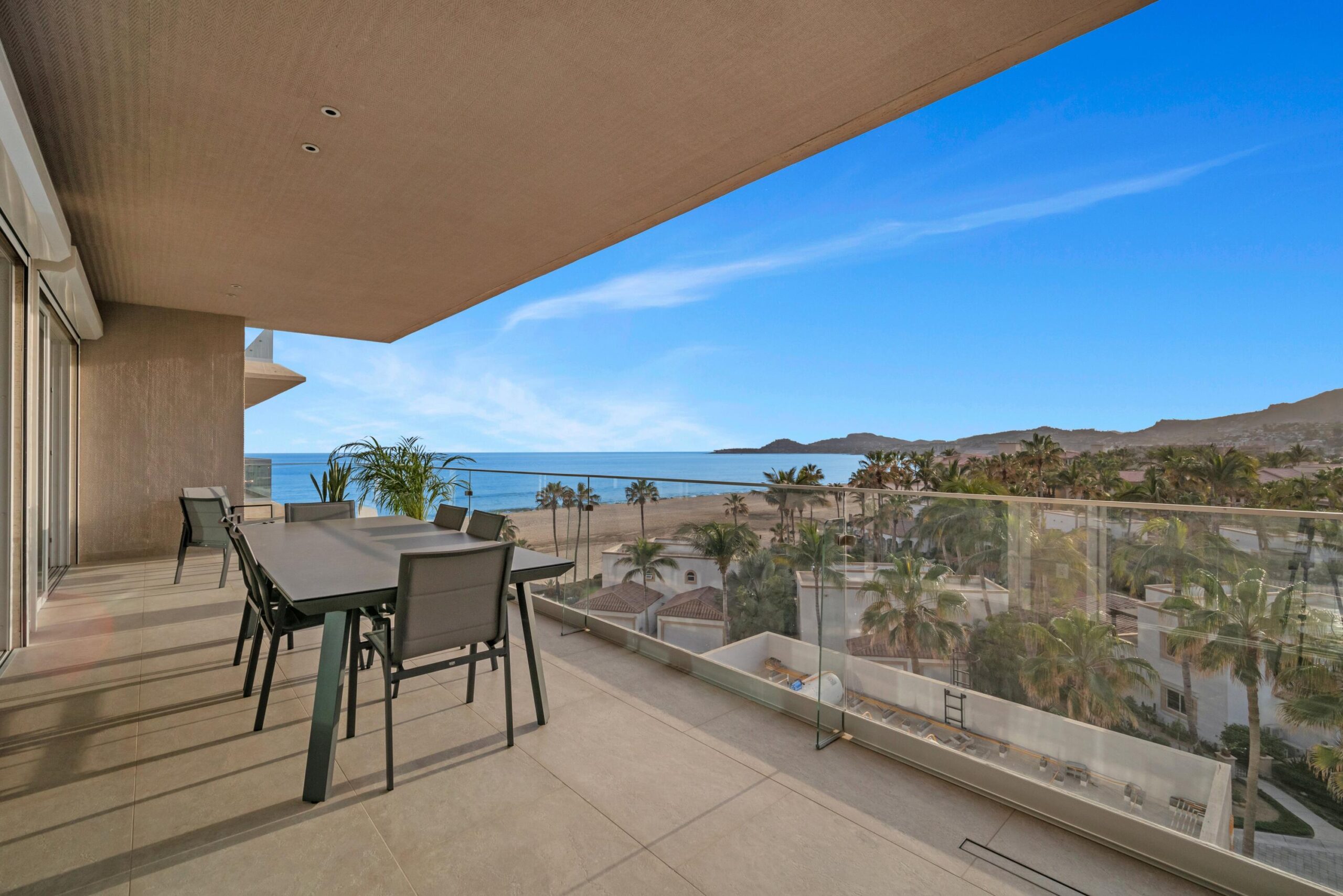 Los Cabos Club La Costa Beautifully renovated two-story penthouse in the highly coveted Club La Costa community. Ideally located just steps from restaurants, shopping, Plaza Pescador, and the Art District, and only a 3-minute walk to the beach. This pristine condo offers beautiful golf course and mountain for sale