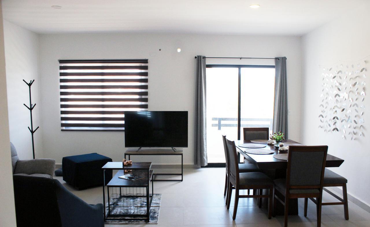 Los Cabos Castellana Residencial This two-bedroom, two-bathroom apartment with a spacious living room and dining room, plus a terrace, offers a comfortable and functional space, ideal for peaceful living. It has a kitchen equipped with a stove and refrigerator, as well as air conditioning in the main areas for added comfort.Its strategic location in a high-value area provides easy access to services, schools, shops, and main roads. It is located on the third floor of a four-story building and has two parking spaces.The condominium offers amenities, including a swimming pool, a children's play area, and 24-hour security, ensuring a safe and pleasant environment for the whole family. for sale