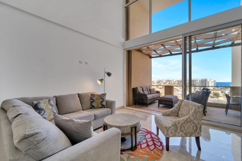Los Cabos Veranda Residences Modern condominium located in Veranda, a quiet and well-designed community in Cabo San Lucas. This residence offers a comfortable layout perfect for relaxing and enjoying the Baja lifestyle.It features two bedrooms, two full bathrooms, and an open-concept living area that seamlessly integrates the kitchen, dining, and living spaces, creating a bright and inviting atmosphere. The condo is offered fully furnished, allowing you to move in and enjoy it right away. Veranda is a low-density community with only 18 units, offering privacy, tranquility, and a more exclusive residential feel. The development has fully paved access and is conveniently located near the Transpeninsular Highway, providing quick and easy connections to shops, schools, supermarkets, and all main areas of Cabo.Built in 2022, the unit feels contemporary and fresh. Veranda offers controlled access and well-maintained common areas, making it an excellent option for both living and investing in Cabo. – 701 Paseo de las Misiones, San Jose del Cabo, BS