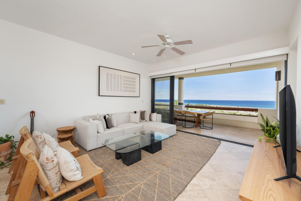 Los Cabos Ladera Phase 1 This beautiful, upgraded Modern-Style two-bedroom, two-bathroom condo comes fully furnished, is tastefully decorated, and features several high-end upgrades, including: Electrical Florida Hurricane shutters with remote control (under warranty), Two underground parking stalls, a private electric car charger, a large storage room. The condo is ideally located just steps away from Palmilla swimmable beach. It is centrally situated across from key amenities such as Picacho McGregor private school, the Fresco supermarket, H+ Hospital, a bank and the Palmilla Shopping Plaza. Community amenities are on the way. PRIVATE PALMILLA DUNES CLUB MEMBERSHIP is included. Upgrades include:-TVs, a/c units, fans-Fully furnished and staged-New washer/dryer-New paint everywhere-Refinished entrance door-Patio set-BBQ-Mosquito nets-Electrical Florida Hurricane shutters with remote control and under warranty-Two parking spots, side by side and covered from the hurricane winds-Private electrical car charger-Large storage room downstairs-All appliances included-Linen curtains-Hot water tank just services-LG fridge-Water filtration system in kitchen – Alegranza, San Jose del Cabo, San Jose del Cabo, BS
