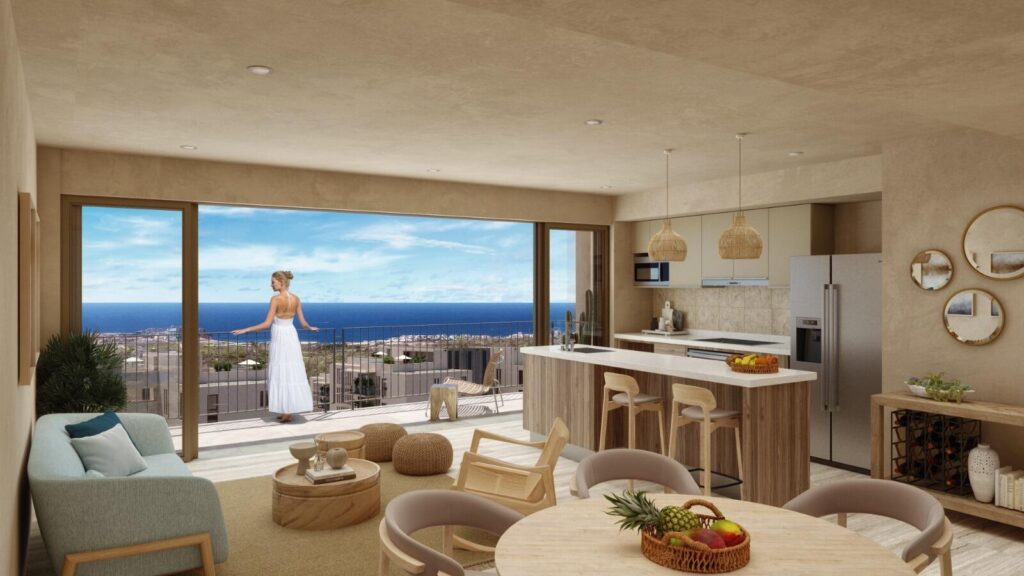 Los Cabos Marea Los Cabos Move-in ready and fully furnished Modern design with spacious, bright interiors Private balcony Amenities include pool, gym, parking, and 24/7 security Just minutes from the beach, close to restaurants, shops, supermarkets, and with easy access to main roads. High Investment Potential Ideal for generating income through short- or long-term rentals in a booming tourist area. – Balandra, Cabo Corridor, BS