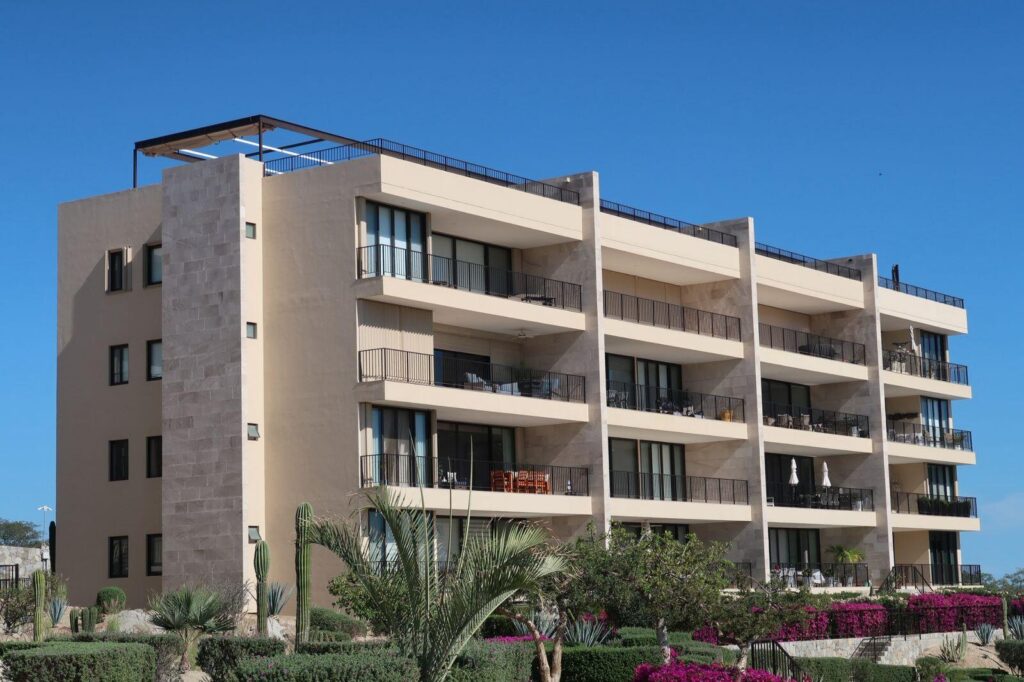 Los Cabos Marea Los Cabos Discover this exceptional, fully furnished, two-story penthouse in the Golondrina building at Marea, Cabo San Lucas. Spanning two spacious stories, this beautifully maintained residence features three bedrooms and four full bathrooms, making it perfect for comfortable living or as a lucrative rental property. The unit boasts a private rooftop with a spa, ideal for relaxing and entertaining while soaking in stunning ocean – CAMINO SOLARIA, Cabo Corridor, BS