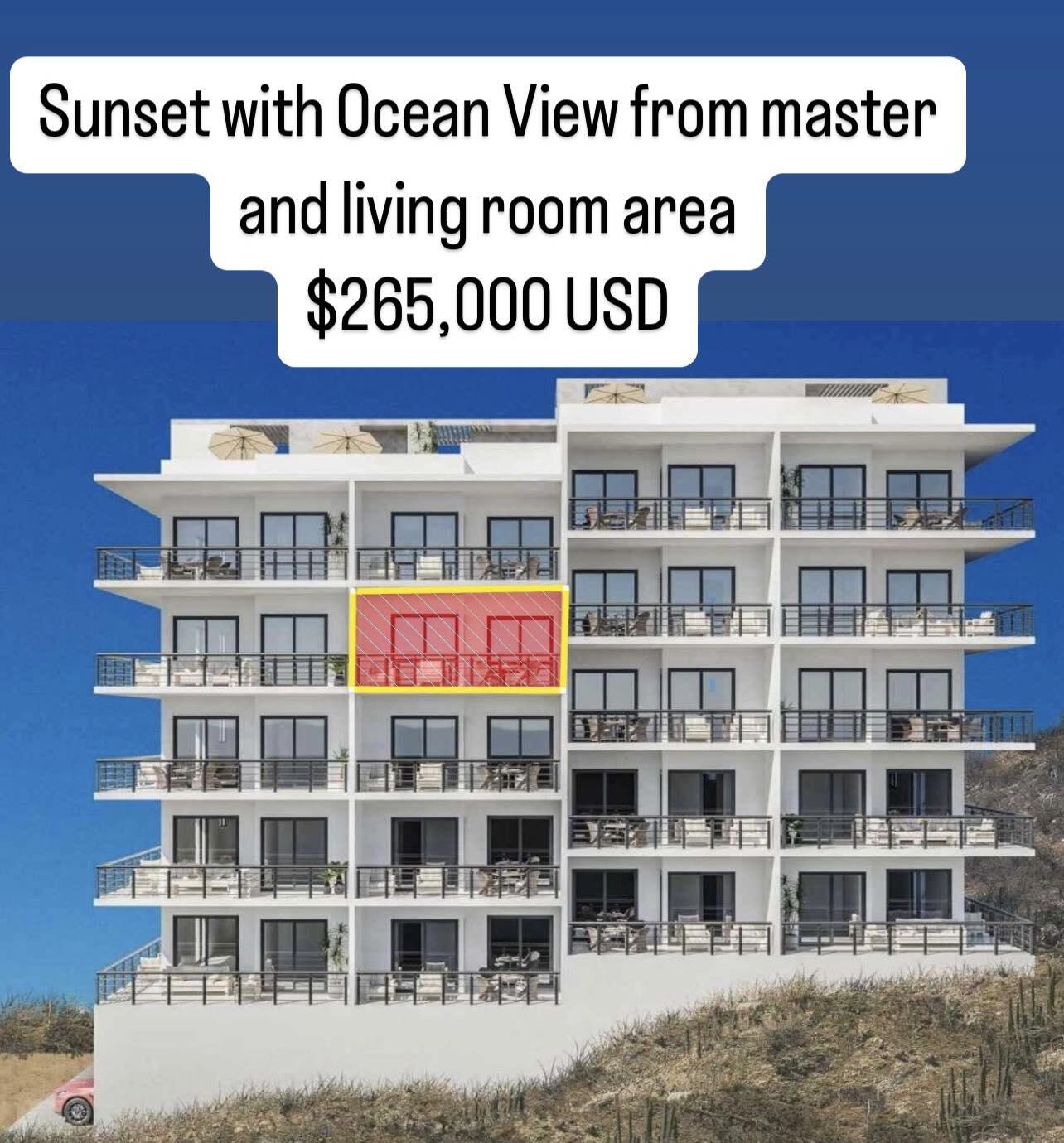 Los Cabos Maroma Los Cabos Boutique development located in El Tezal ( behind Santa Carmela Market), one of the fastest-growing and most desirable areas in Cabo San Lucas. This exclusive project offers only 8 units, with just 2 condos per floor, ensuring privacy and comfort.Each unit features:2 bedrooms,2 full bathrooms + 1 half bath, Open-concept kitchen, living, and dining area.Ocean for sale