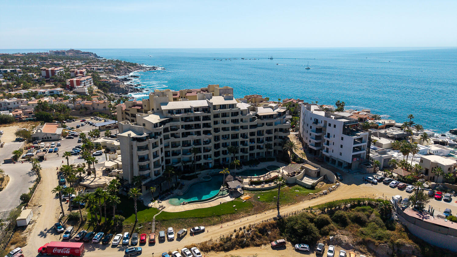 Los Cabos Brisas Del Tezal Ready for delivery! Brisas del Tezal ground-floor condo featuring 2 bedrooms and 2 bathrooms in an exclusive low-density community of 36 units across two 4-story elevator buildings. Located minutes from Medano Beach and downtown Cabo. Showcases excellent construction quality and craftsmanship from the developer, including parota wood carpentry and a large, solid front door. Features marble flooring throughout, spacious balcony, granite countertops and backsplash in the kitchen, pantry, bathrooms with marble showers to the ceiling, wall-to-wall closets, and a laundry room with space for side-by-side washer and dryer, plus manual washing area and storage. Equipped with 1-ton A/C mini-splits in each bedroom and two in the living area. Enjoy sunset for sale