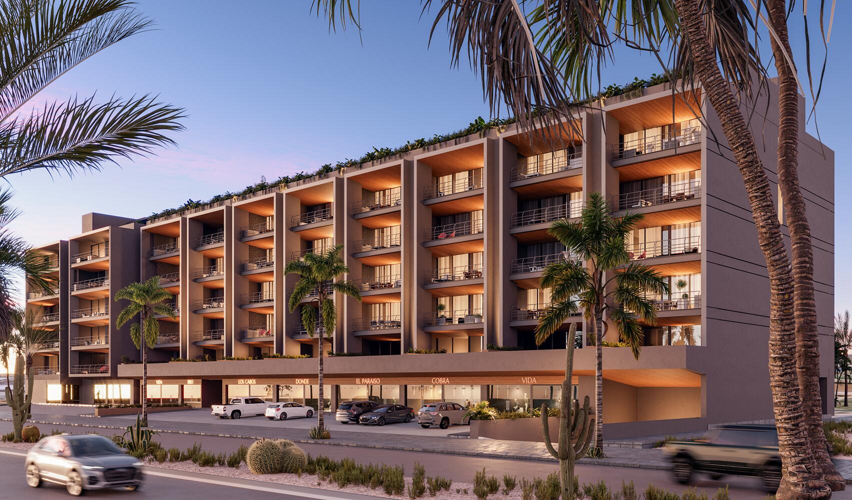 Los Cabos The Five Discover Unit 204 at The Five, located in the desirable El Pedregal community of Cabo San Lucas. This fully furnished 2-bedroom, 2.5-bath condo features 1,338 sq.ft. of living space with impressive marina, downtown, and ocean for sale