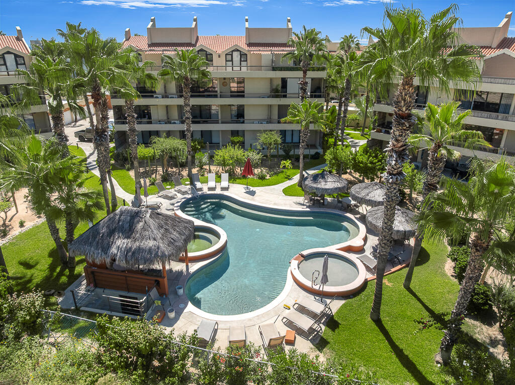 Los Cabos El Tezal E;General Unit 104 at Torre Catalina, an elegant condominium in the desirable El Tezal area of Cabo San Lucas. This thoughtfully laid-out residence provides 134.70 m² of interior air-conditioned area and an additional 20 m² private terrace, ideal for alfresco dining, morning coffee, or evening sunsets.The open living area flows to the terrace, creating seamless indoor/outdoor living. The kitchen is designed for both daily use and entertaining; bedrooms are generously sized and benefit from natural light and privacy. Practical features include assigned parking, secure building access, and in-unit storage. Location is convenient to Cabo's shops, dining and beaches. for sale