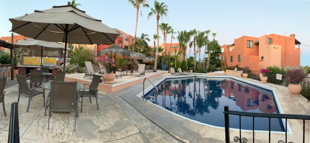 Los Cabos Plaza Calafia Plaza Calafia Condos...This exceptional property situated in the desirable area of Cabo Bello community in the Corridor of Cabo San Lucas. Walk to the beach! Ideally located just steps from Cabo Bello Cove Beach, one of the few swimmable beaches in the area and also perfect for snorkeling.The Gardens at Calafia Condominiums are truly authentic as they preserve Baja´s endemic vegetation while blending it with vibrant colorful flowers, creating a uniquely attractive landscape. This Condo is on second level of the building, consists of two bedrooms and two full bathrooms, a terrace, living room, large and equipped kitchen.The amenities within the complex are designed to be truly enjoyed by its residents; it consists of two pools, the family - friendly pool is perfect for both children – Plaza Calafia Condos, Cabo Corridor, Cabo Corridor, BS