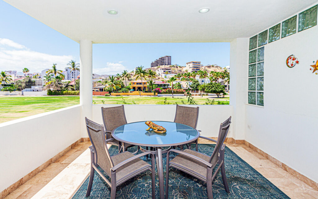 Los Cabos Peninsula Beautifully updated, turnkey 2-bedroom, 2-bath condo in Peninsula Condominiums, offered fully furnished and ready for immediate enjoyment. This bright, inviting residence features tastefully renovated bathrooms and a second private terrace off the primary suite. Ideally positioned in a peaceful setting overlooking the 8th tee at Vidanta Golf Course, and located in the sought-after San José Hotel Zone--just a short walk to the beach, Plaza Pescador, dining, and shopping, with historic downtown minutes away. Residents enjoy a resort-style pool, BBQ area with covered palapa, lush landscaping, and 24/7 gated security. A strong rental performer or comfortable full-time home. – Rtno. Punta Palmillas, San Jose del Cabo, BS