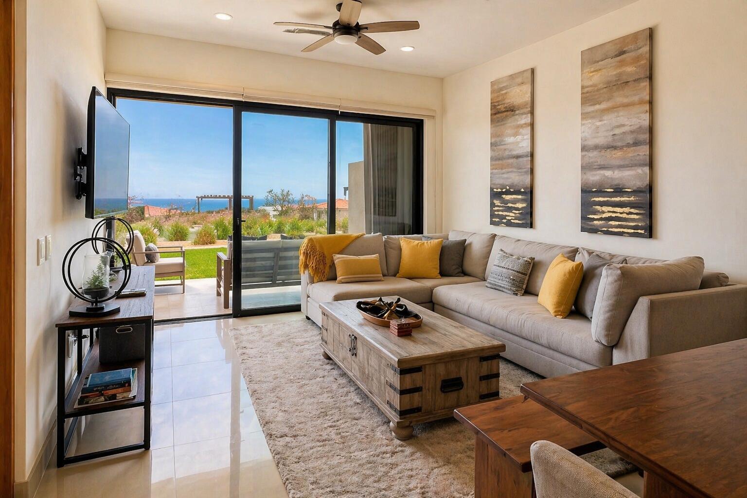 Los Cabos Tramonti Fully furnished 2-bedroom residence in Tramonti Move-in ready with garden access and ocean for sale