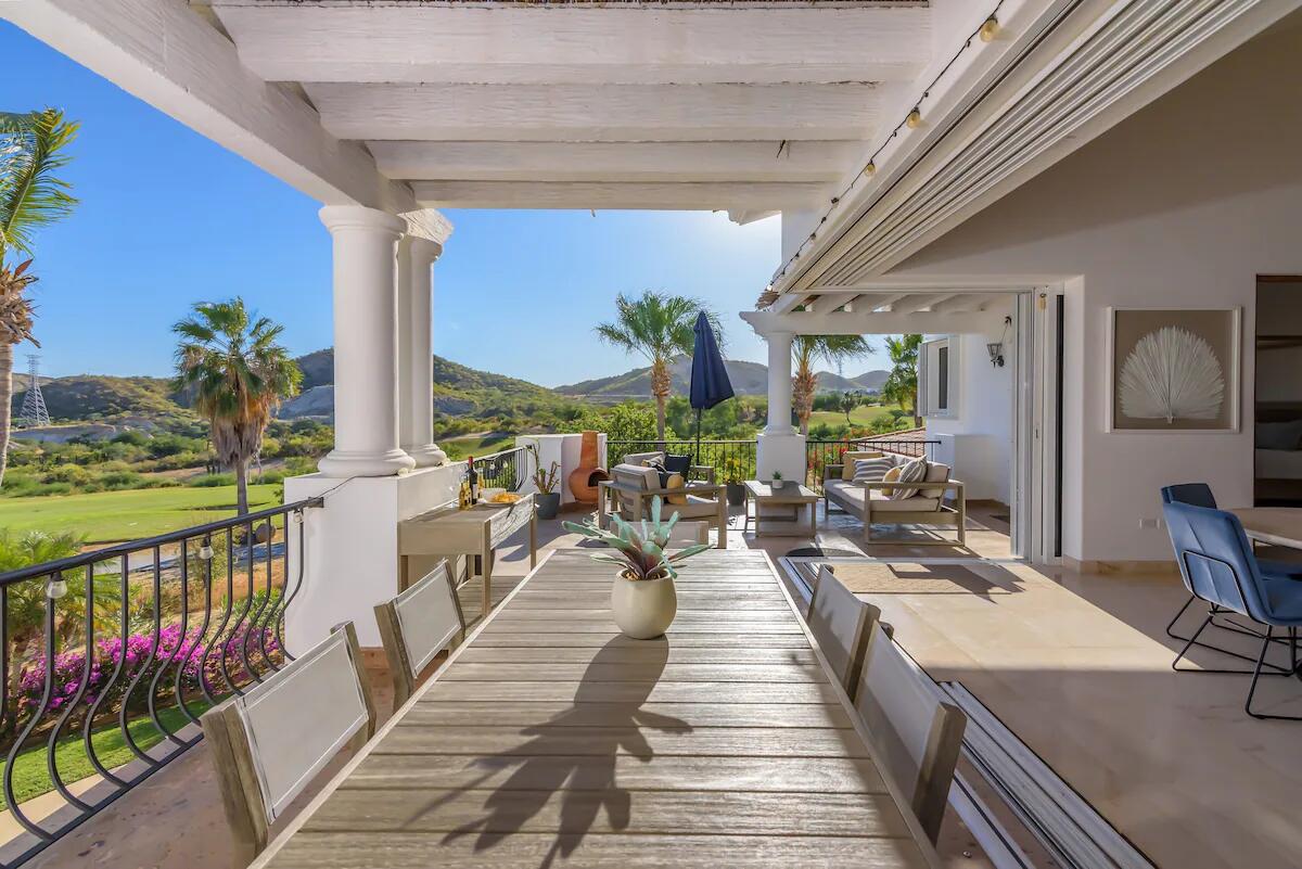 Los Cabos Marea Los Cabos Discover this exceptional, fully furnished, two-story penthouse in the Golondrina building at Marea, Cabo San Lucas. Spanning two spacious stories, this beautifully maintained residence features three bedrooms and four full bathrooms, making it perfect for comfortable living or as a lucrative rental property. The unit boasts a private rooftop with a spa, ideal for relaxing and entertaining while soaking in stunning ocean for sale