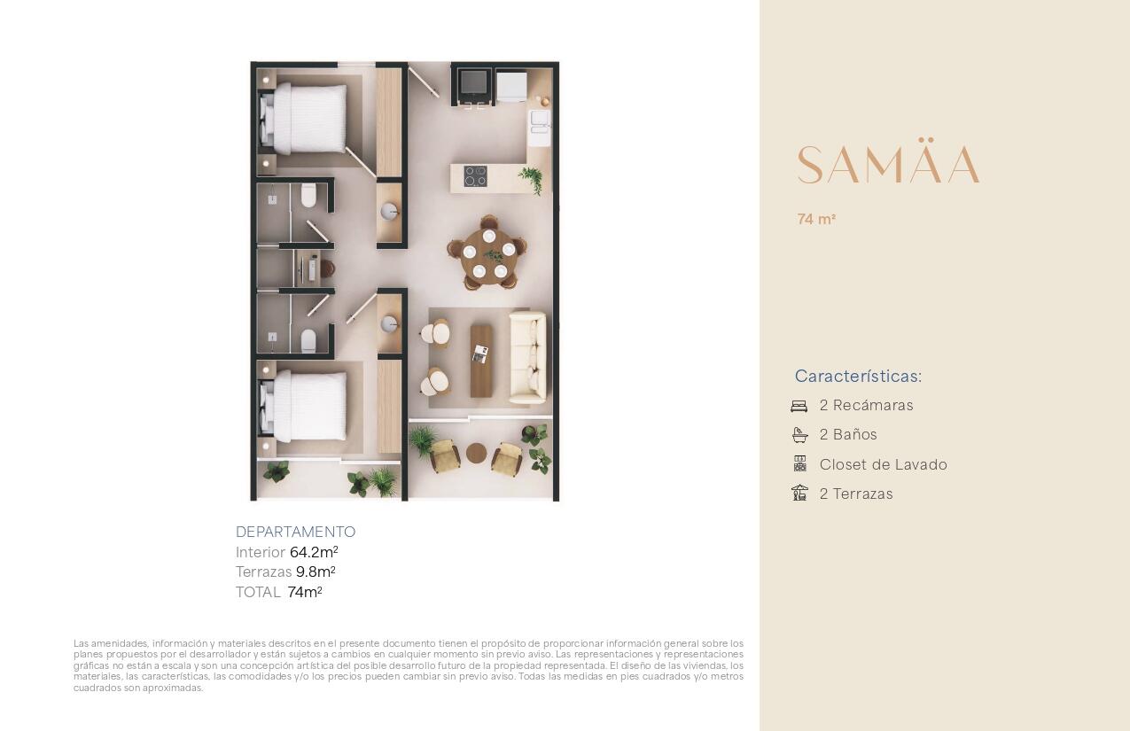 Los Cabos Nahara Cabo Living Comfortable and thoughtfully designed condominium located in the growing El Tezal area, ideal for building equity, generating rental income, or enjoying an exceptional lifestyle in Los Cabos. Offering 74 m² of living space, the residence features two spacious terraces that provide abundant natural light and a bright, open atmosphere.Nahara Cabo Living offers premium amenities, including elevator access, a commercial area, guest house accommodations, swimming pools, a fully equipped fitness center, and paddle and pickleball courts. An outstanding investment opportunity in one of Los Cabos' fastest-growing neighborhoods, combining excellent value, convenience, and long-term appreciation potential. for sale