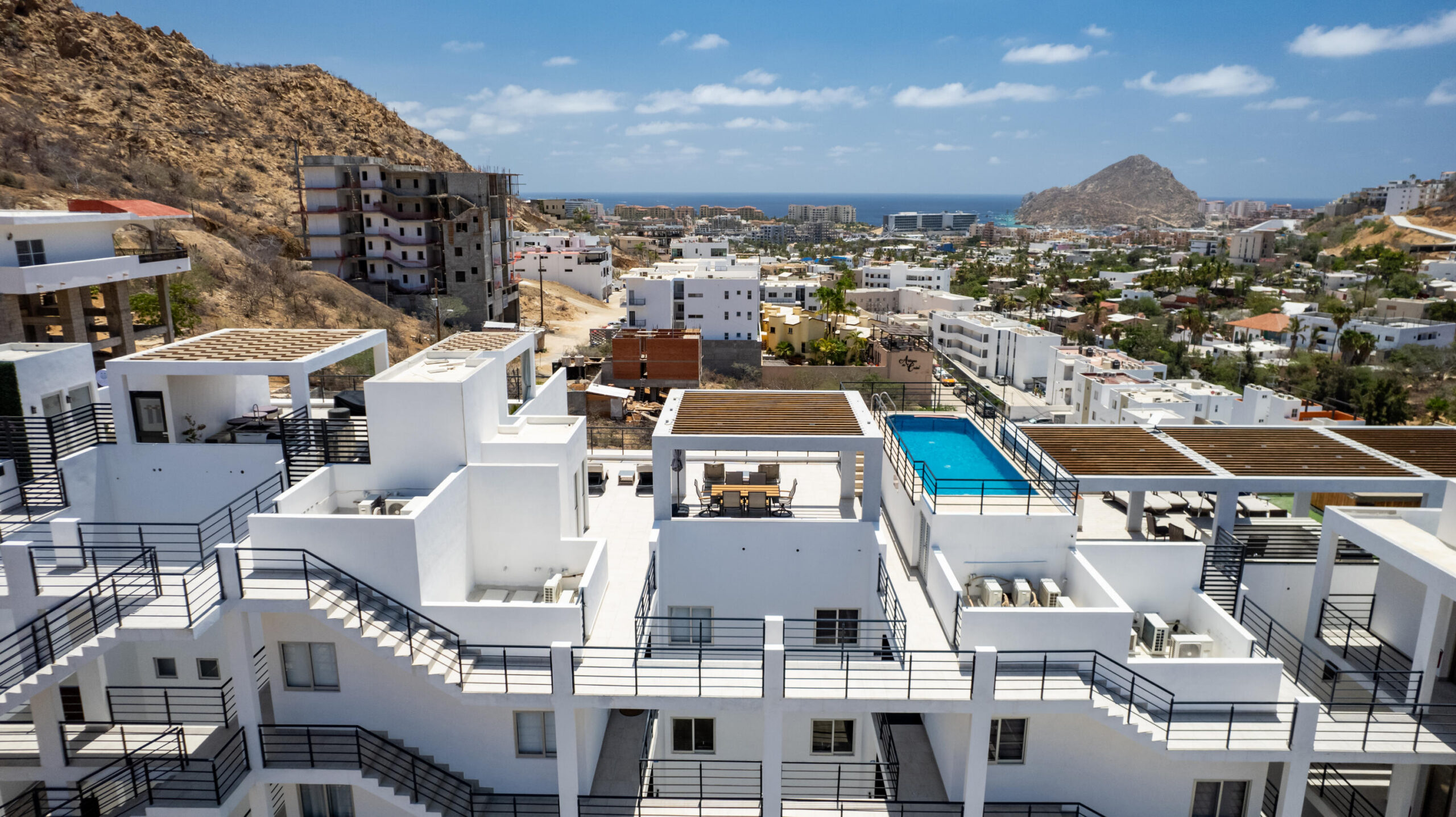 Los Cabos Luxotica Iii Welcome to Sunset Corner Condo 201, a bright and inviting second-floor corner unit in the growing Sunset area of Cabo San Lucas. This 2-bedroom, 2-bathroom condo features an open-concept layout, high ceilings, abundant natural light, and pleasant city and mountain for sale