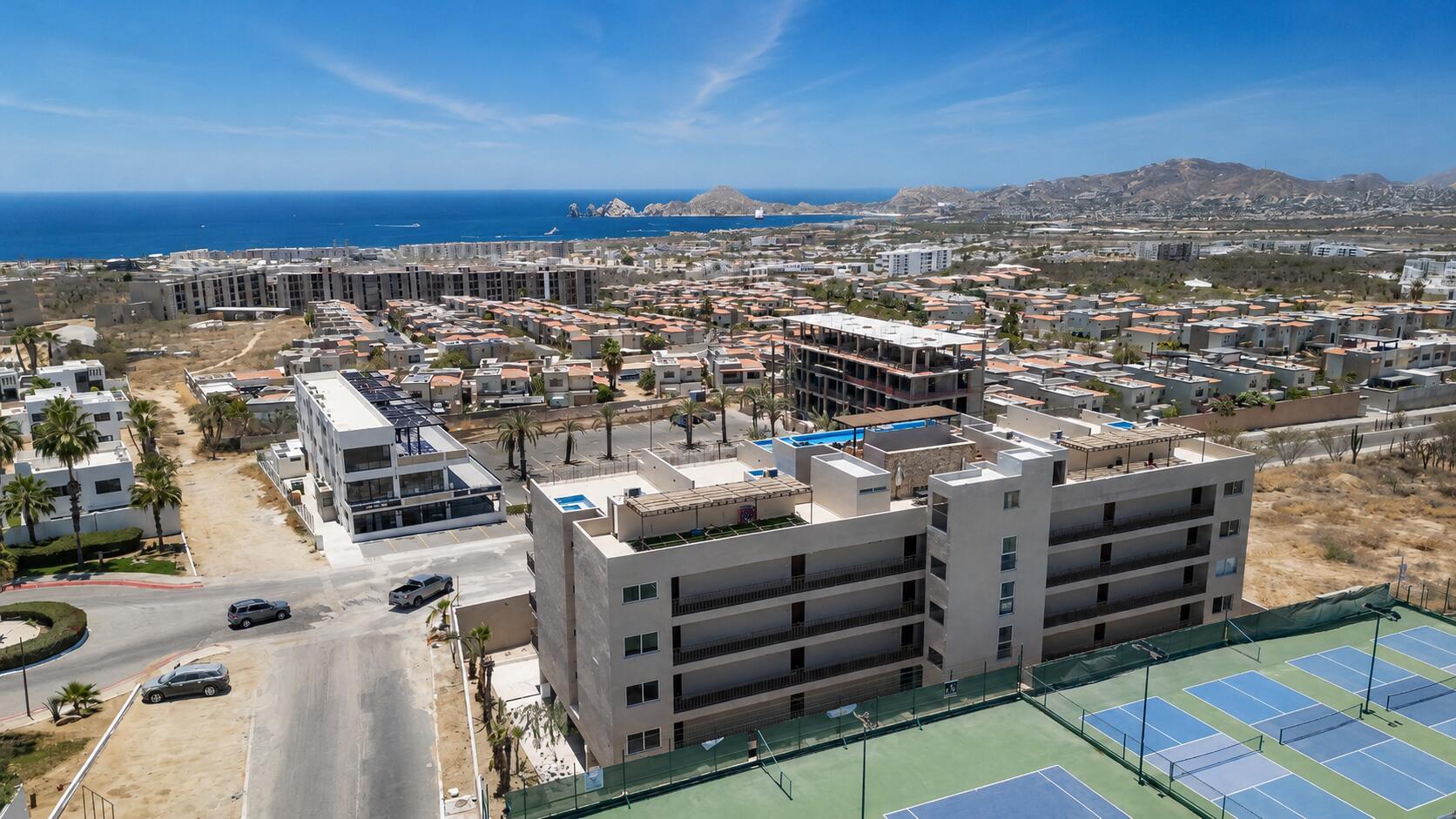 Los Cabos Balmar At Balena Los Cabos, everything is within reach -- literally.From the moment you arrive, a seamless journey takes you from underground parking directly to your residence or straight up to the rooftop -- no long walks, no friction. Just effortless living.Inside, 3-bedroom layouts with premium finishes and Smeg appliances set the tone. Spacious, well-designed, and move-in ready.Up top, an infinity pool with sweeping for sale