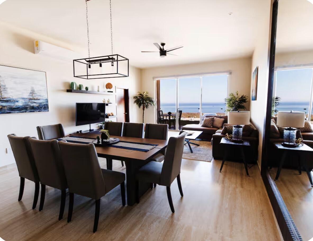 Los Cabos Ventanas Ventanas del Mar 223 is a turnkey two-bedroom, two-bathroom condo located in the desirable Tezal area of Cabo San Lucas, Baja California Sur, Mexico. With two parking spaces and a functional layout, this residence offers comfort, convenience, and easy everyday living in one of Cabo's fastest-growing residential communities. The community features 24-hour security, two 40-meter swimming pools, a clubhouse, and a kids' area, creating a relaxed and welcoming environment for residents. Its location provides quick access to supermarkets, restaurants, schools, and the main corridor, while still maintaining a peaceful residential atmosphere. yOffered fully furnished and move-in ready, Ventanas del Mar 223 is an excellent opportunity for anyone looking for a comfortable home or investment property in Cabo San Lucas. for sale