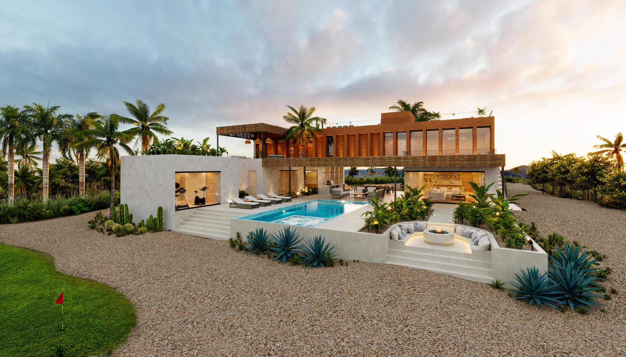 Los Cabos Santa Carmela Luxury turnkey estate located in the prestigious gated community of Santa Carmela. Beautiful protected ocean for sale