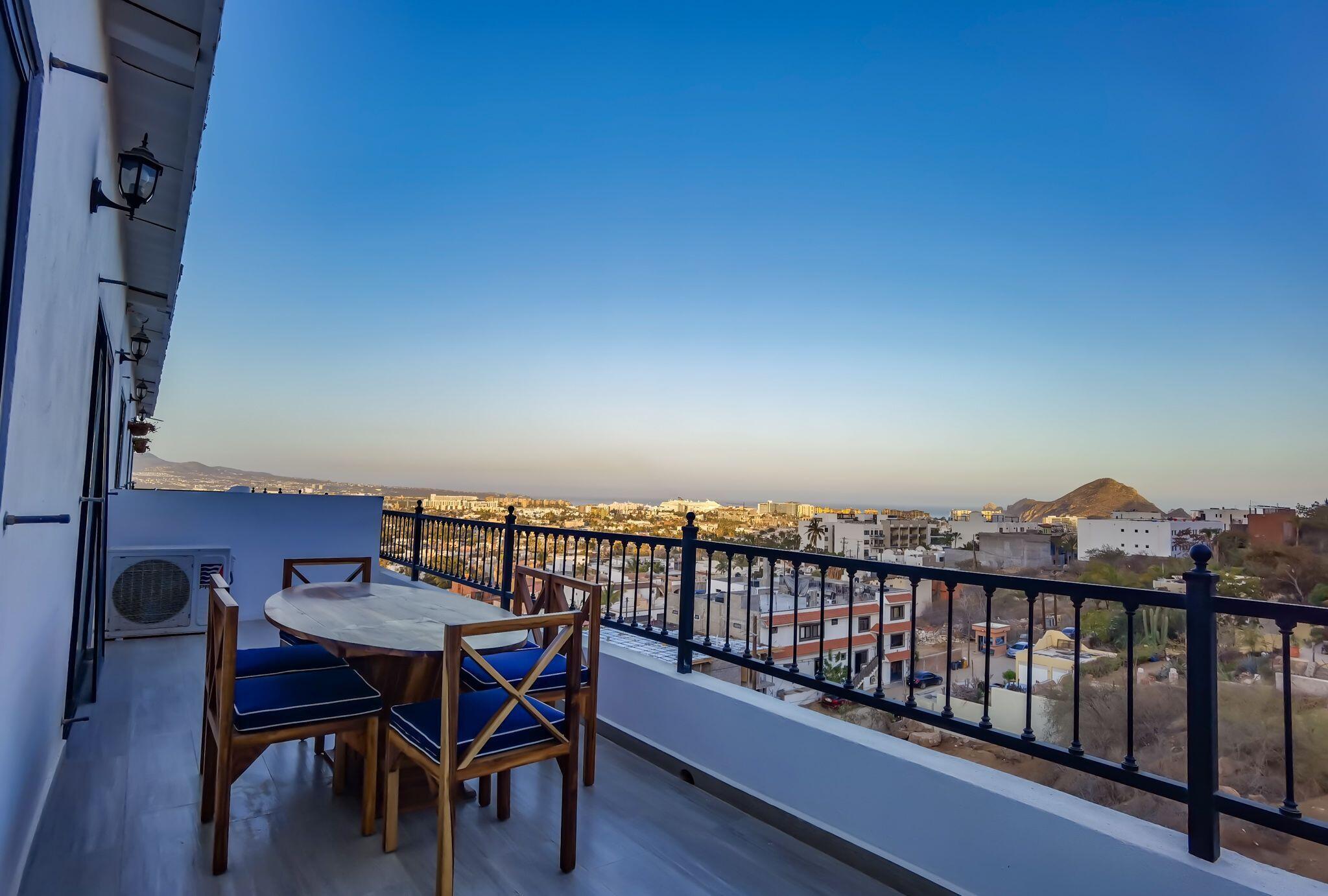 Los Cabos Vista Mare Condo for sale at Vista Mare, Cabo San Lucas, located on the third level within a private residential community in the Sunset area, one of Cabo's fastest-growing zones. Enjoy a peaceful setting just minutes from downtown, the Marina, restaurants, cafés, shops, supermarkets, and entertainment. This unit offers 111.15 m² total, including 97.65 m² of air-conditioned interior space and a 13.5 m² private terrace. It features 2 bedrooms, 2 full bathrooms, living and dining areas, an equipped kitchen, A/C, and 1 underground parking space. Vista Mare offers a gym, 2 pools, jacuzzi, and firepit social area. Ready for delivery. Price: – Don Alberto, Cabo San Lucas, BS