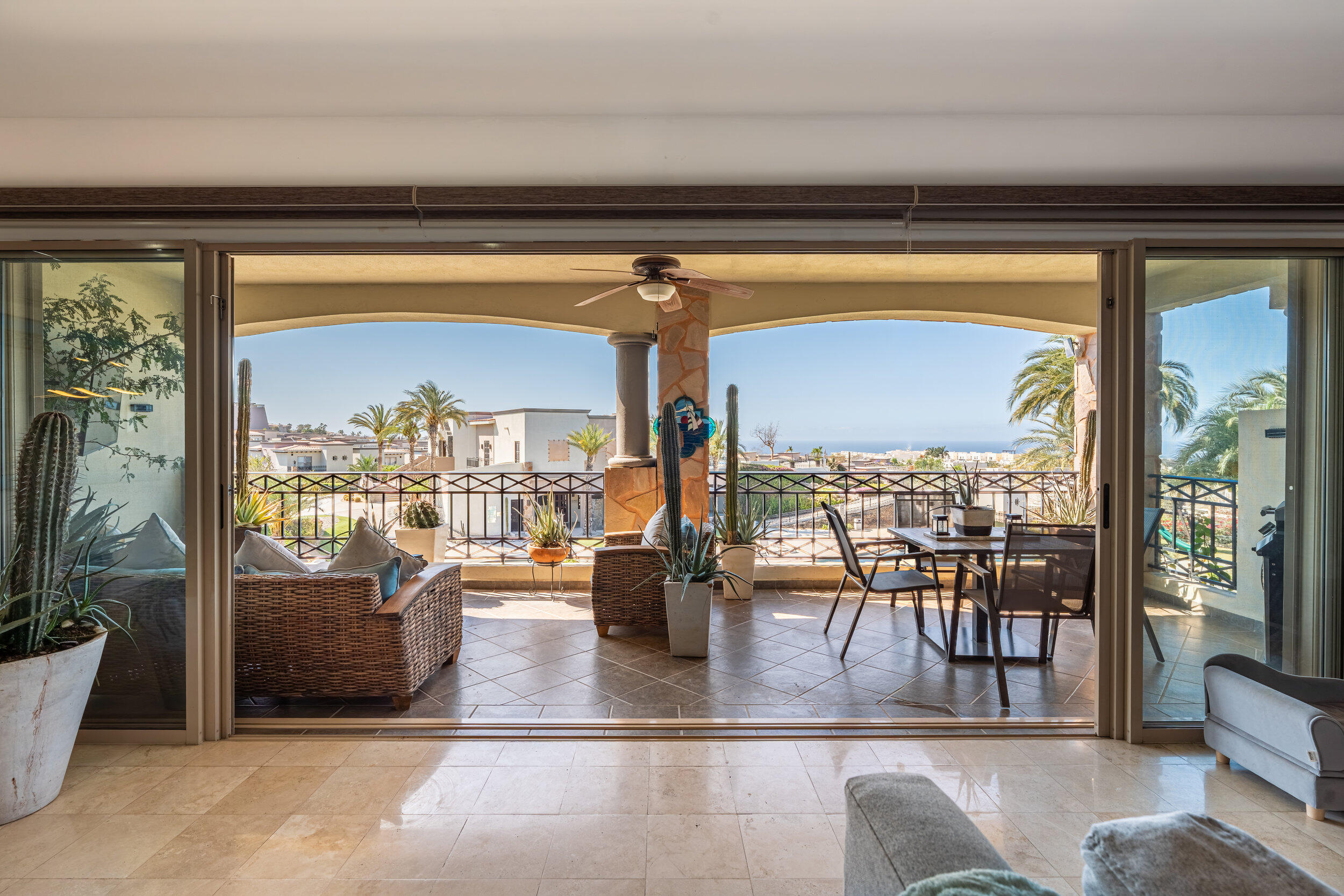 Los Cabos Rivieri Brand-new, move-in-ready ground-floor duplex condominium with 2 bedrooms and 2 bathrooms, located in Rivieri Pueblo Mediterráneo in El Tezal, Cabo San Lucas.The property offers a bright, practical layout with plenty of natural light, a beautiful kitchen with quality cabinetry and finishes, air conditioning, closets in both bedrooms, and an attractive private backyard with space for outdoor seating, pets, or entertaining.The condo is conveniently located next to the community amenities, making them easy to access and enjoy. Guest parking is available directly in front of the property. The community also offers controlled access and 24/7 security for added privacy and peace of mind. Rivieri features an exceptional clubhouse with a spacious social area, an ocean- – M-PH, Cabo San Lucas, BS