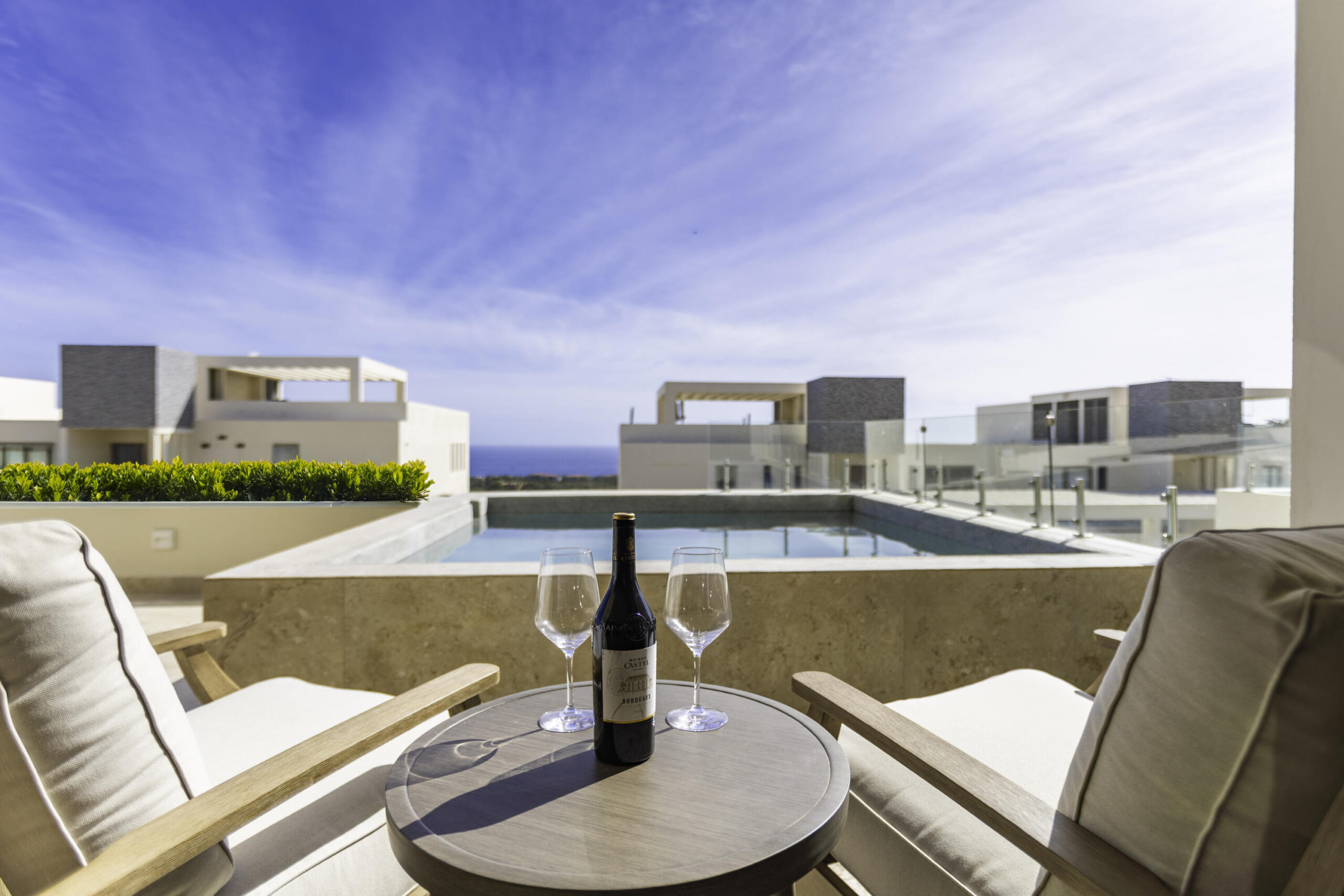 Los Cabos Cabo Costa Welcome to Cabo Costa, one of Cabo San Lucas' newest residential communities, where modern architecture meets the natural beauty of Baja. This beautifully appointed ground-floor residence features two spacious en-suite bedrooms, a private terrace, and a dipping pool. Finished in warm, neutral tones, the home offers a timeless design that is both elegant and inviting. Residents enjoy resort-style amenities including a clubhouse, infinity pool, fitness center, sundeck, and business space. Contact me today for more information or to schedule a private tour. for sale